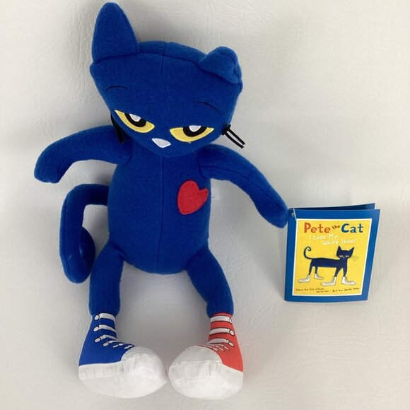 Pete The Cat I Love My White Shoes 12" Plush Stuffed Animal Toy 2010 New Tags - Picture 2 of 7